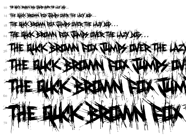 El&Font Destroy! font waterfall
